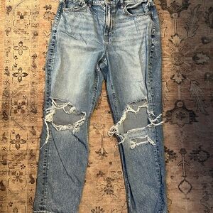 American Eagle Outfitters Blue Denim Jeans - MOM JEANS